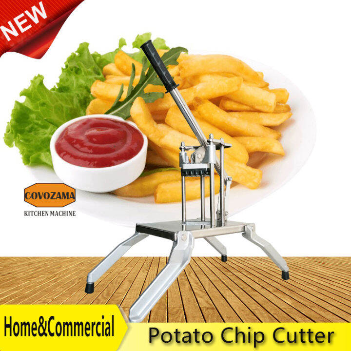 Electric Potato Chip Cutter, Stainless Steel Duty French Fry Cutter Machine  With 7/10/14mm For Kitchen For Commercial