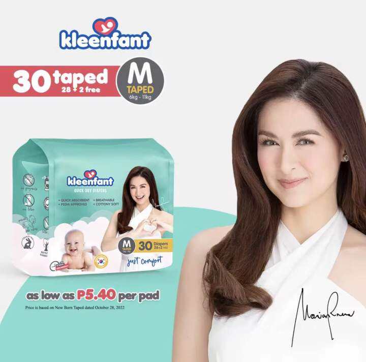 BebeLalabs Kleenfant Taped Pants Disposable Baby Diaper 30 pcs Medium Lazada PH