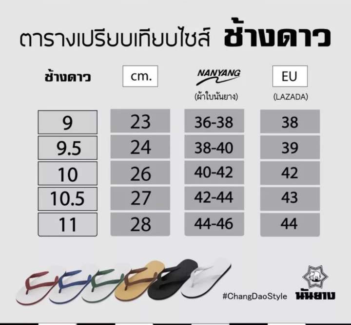 รองเท้านันยาง-ตราช้างดาว