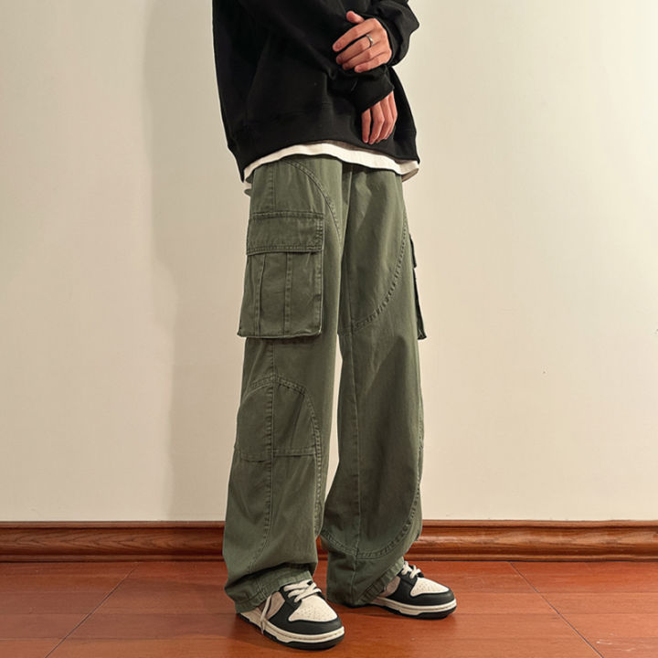 Retro Army Green Oversize Amekaji Pants | Lazada