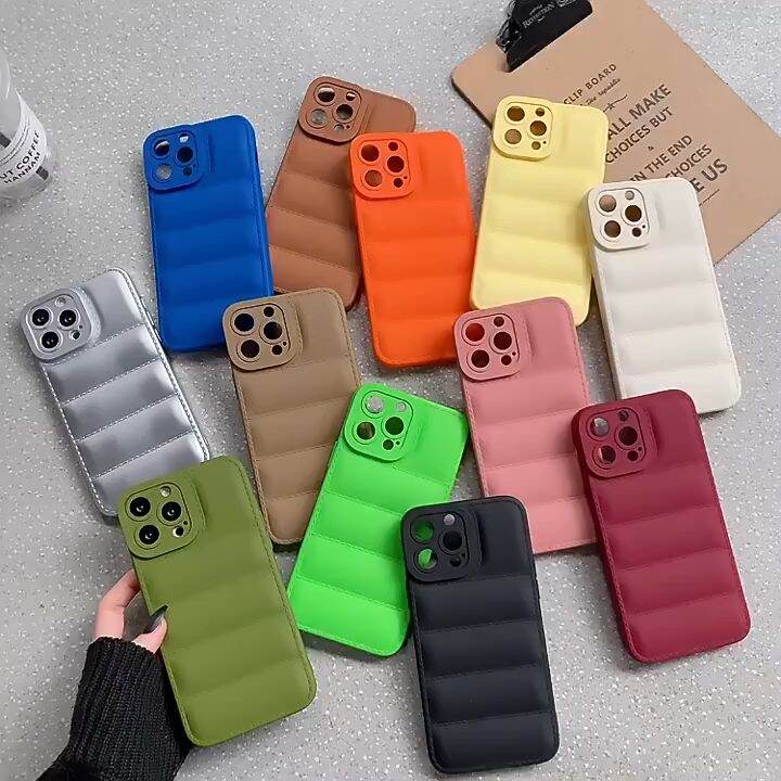 Fashion Down Leather Jacket Phone Cases For iPhone 13 12 11 14 Pro Max