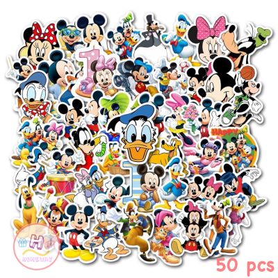 Sticker สติ๊กเกอร์ Mickey Mouse H 177 มิกกี้ เมาส์ 50ชิ้น มิกกี้เมาส์ มิค กี้ เม้า มินนี่ Disney ดิสนีย์ Mickey ตุ๊กตา