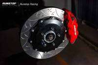 Runstop รันสตอป ชุดปั้มหน้า สีแดง R3 4pot จานขนาด 355 มม. ตรงรุ่น Civic FE สำหรับล้อ 18  Disc Brake + Caliper