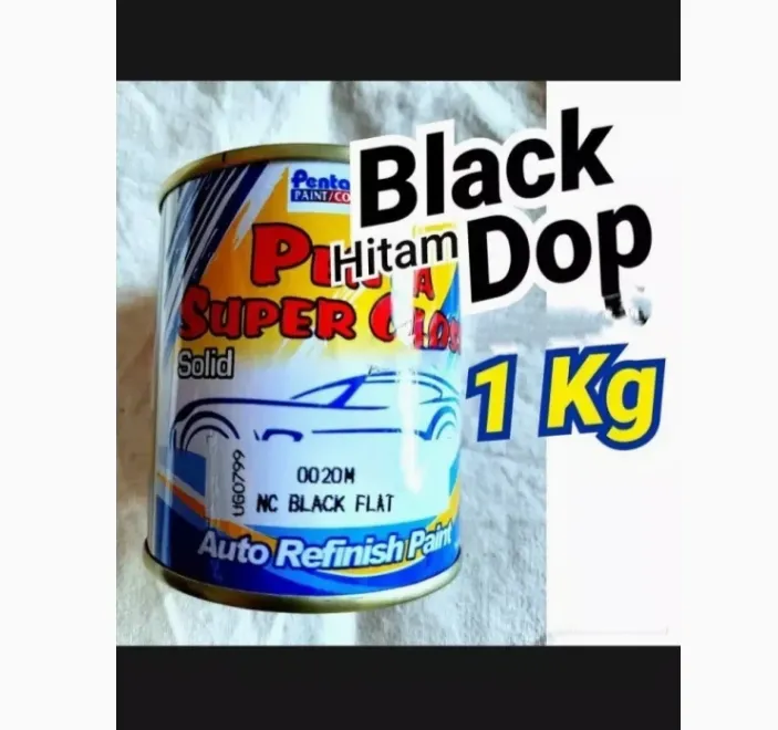 Cat Hitam Dop 1Kg Penta Super Gloss Black Flat 1 Kg Doff Dof Matt 1 Kg
