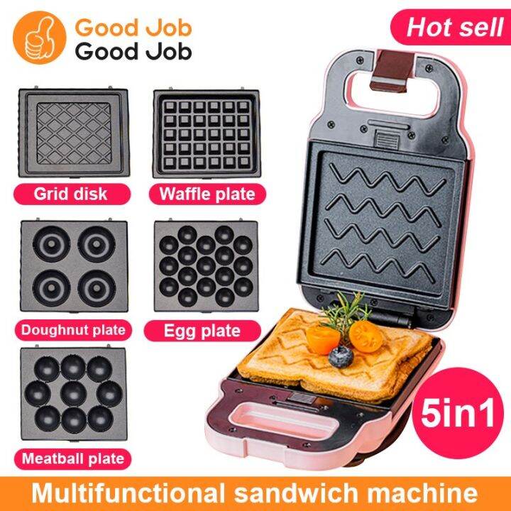 Electric Sandwich Panini Waffle Cake Maker Toaster Grill Lazada