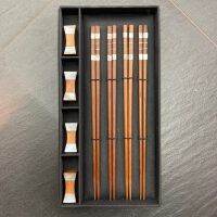 เซ็ทตะเกียบ 4 คู่ พร้อมกล่อง chopsticks set of 4