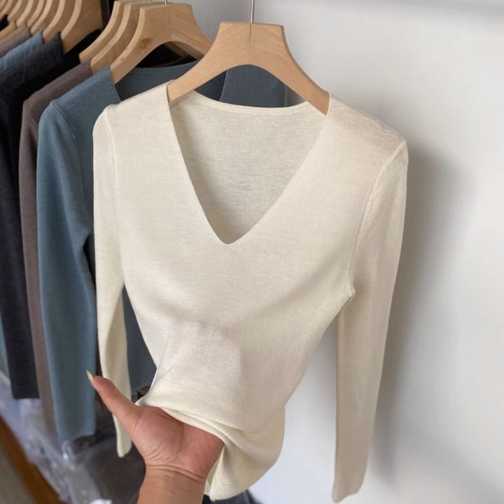 Thin long hot sale sleeve sweater