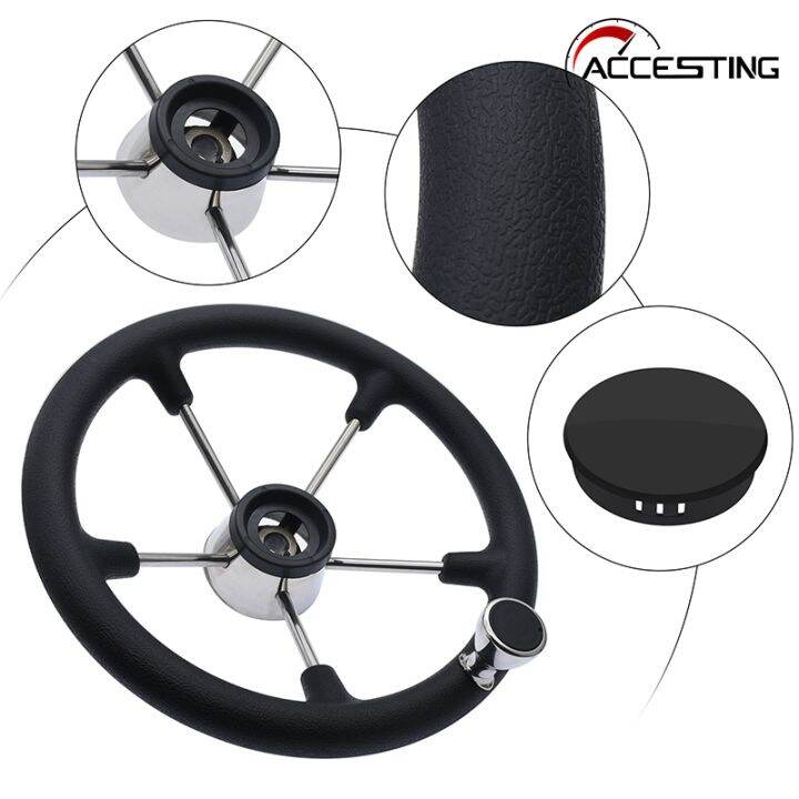 Livorsi Mega Grip Marine Steering Wheel, Soft Touch White