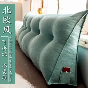 Super Soft Home Bedroom Triangle Bedside Filling Cushion Removable Washable  Sofa Bed Back Support Tatami Pillow Lumbar Backrest