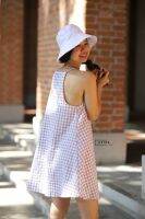 Paloy​ Cute​ Dress​ มินิเดรสผ้าคอตตอน​ ลายตาราง​ ใส่สบาย​ น้องมีซับในด้วยนะ