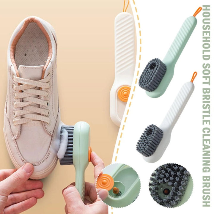 1pc Multifunctional Cleaning Brush Soft Brush Hair Liquid Filling Cleaning  Tool For Shoes, Clothes, Kitchen - Random Color