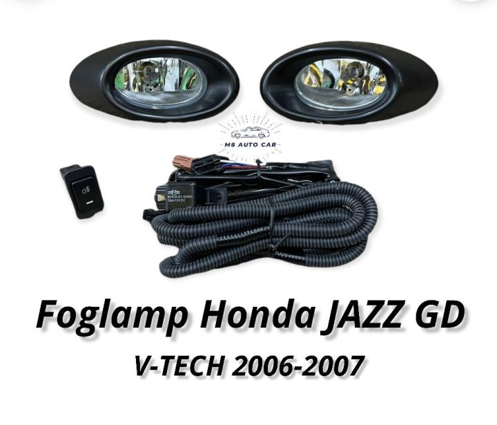 ไฟตัดหมอก JAZZ GD VTECH 2006 2007 สปอร์ตไลท์ ฮอนด้า แจ๊ส รุ่นวีเทค foglamp honda jazz gd ปี2006-2007 v-tech model