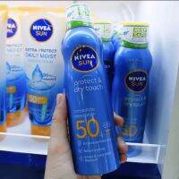 NIVEA sun protect &amp; dry touch ซันโพรเทค&amp;ดราย ทัชรีเฟรชชิ่ง ซันสเปรย์ spf50