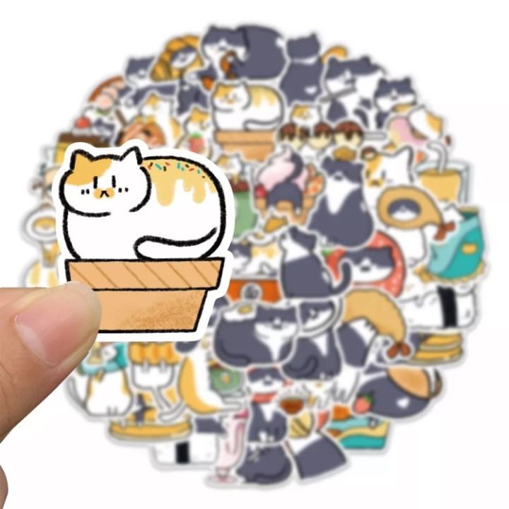 sticker-สติ๊กเกอร์-น้องแมว-221-น้อนแมว-50ชิ้น-น้องน่ารักมาก-ญี่ปุ่น-น้อง-แมว-น่ารัก-cat-น้อน-แมว-เหมียว-แมวส้ม-แมวเทา