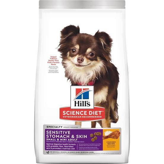 อาหารสุนัขเกรดพรีเมี่ยม-hill-s-science-diet-dog-adult-sensitive-stomach-amp-skin-small-amp-mini-1-8kg