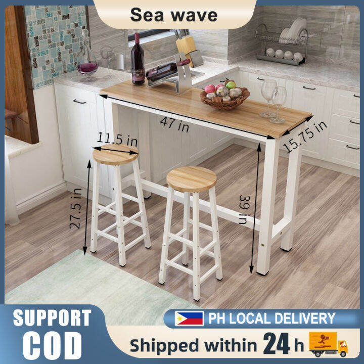【24 hours+Free Gifts】Mini Bar Table and Chairs Set 1 Piece Bar Table and 2 Piece Bar Stools Bar
