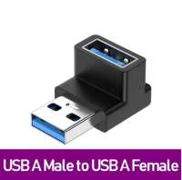 อะแดปเตอร์ต่อ3.0 USB มุมฉาก90องศาขั้วต่อ USB 10Gbps สำหรับตัวแปลงปลั๊กต่อสำหรับพีซีตัวผู้เป็นตัวเมีย