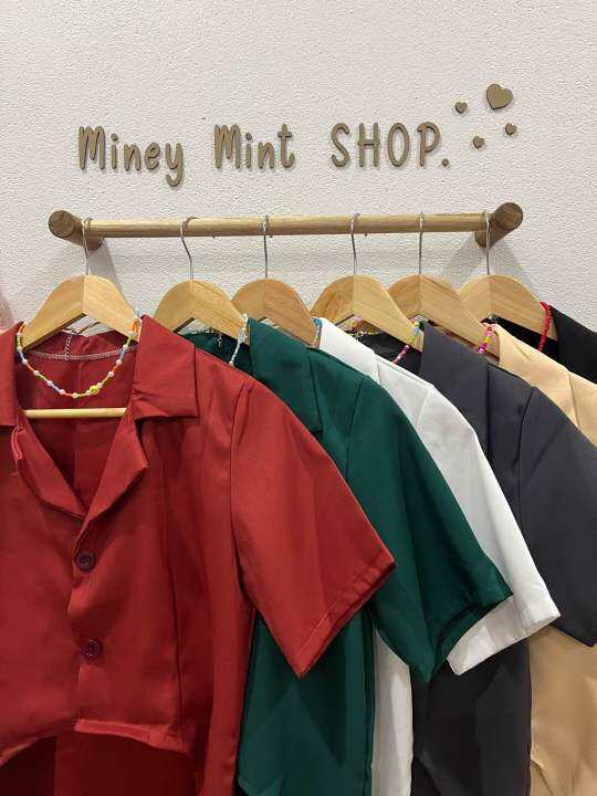 miniminey-ชุดเซ็ต2ชิ้น-งานหน้าสั้นหลังยาว-ผ้าzara