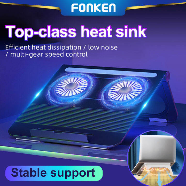 FONKEN Foldable Laptop Cooling Pad, Laptop Cooler Silent Fan, 1116