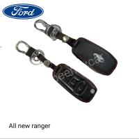 ซองหนังหุ้มรีโมทกุญแจ Ford ranger Everest3ปุ่ม พร้อมพวงกุญแจ