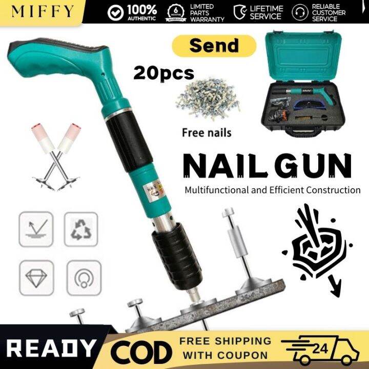 MIFFY Nail Guns Power Tools Cordless Gun Steel Nails Gun for Concrete