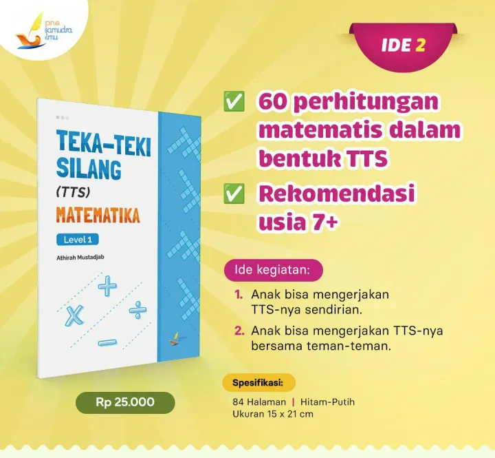 Teka-Teki Silang (TTS) Matematika Level 1 | Lazada Indonesia