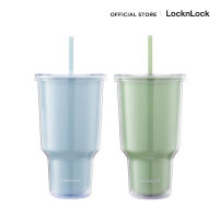 LocknLock แก้วน้ำพลาสติก 2 ชั้น พร้อมหลอด Double Wall Cold Cup ความจุ 1 L. รุ่น HAP527