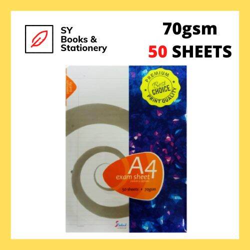 A4 Foolscap Paper / Kertas Kajang A4 / Exam Sheets / A4 70gsm 50 Sheets ...