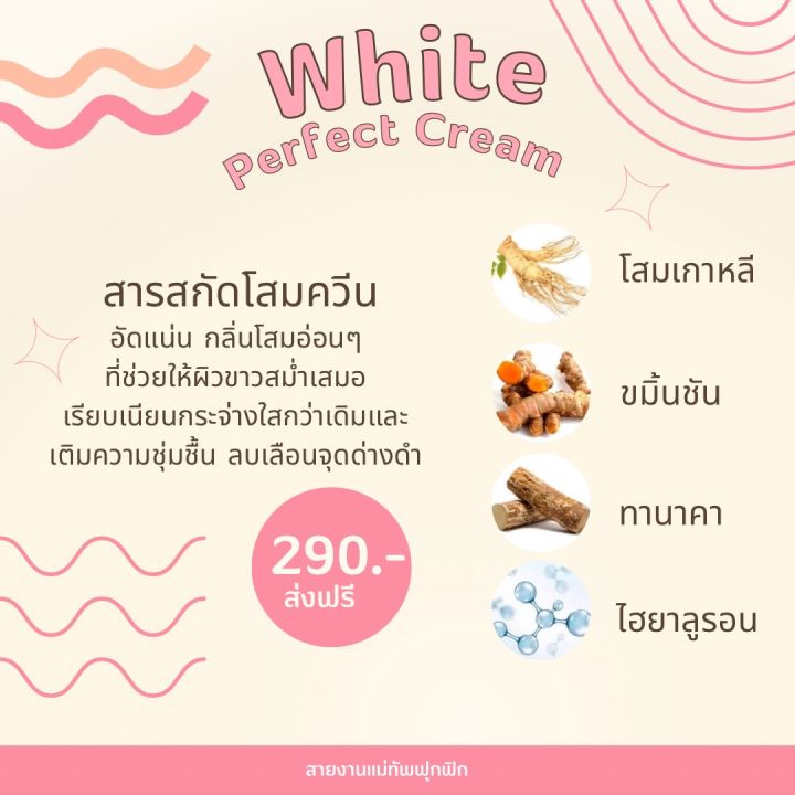 ส่งฟรี-โสมควีน-white-perfect-cream-สูตรใหม่-ขาว-ของแท้-ตัวดังในตำนาน