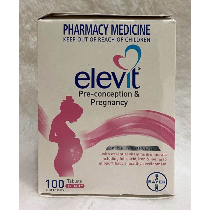 Elevit pregnancy multivitamin produk Australia 100 tablet Lazada