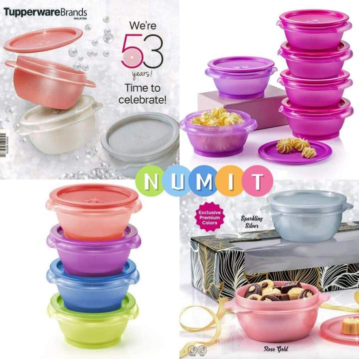 Tupperware One Touch Bowls 500ml / 400ml Airtight bowl Mangkuk bulat ...