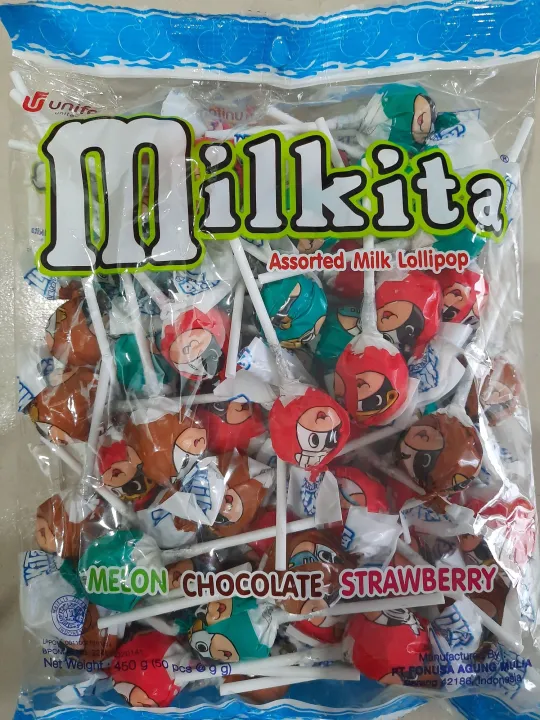 Bịch kẹo sữa vị hỗn hợp Milkita 450g ( 50 que × 9g )