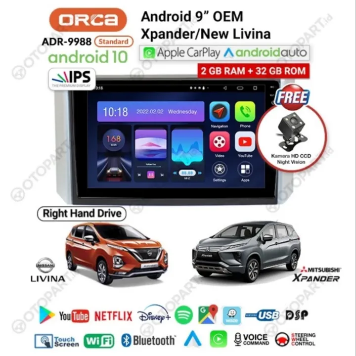 New Head Unit Android ORCA ADR 9988 NEW SERIES XPANDER ANDROID ORCA ADR