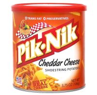 ปิกนิก มันฝรั่งแท่งทอดกรอบรสเชดดาร์ชีส Pik Nik Cheddar Cheese Shoestring Potato 106g.