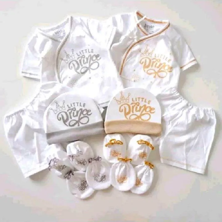 Sale พร้อมส่ง ชุดเด็กแรกเกิด สีขาว ครบชุด cotton 100% อย่างดี ผลิตในไทย