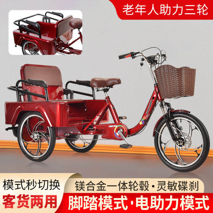 Elderly Pedal Electric Power Assisted Tricycle Elderly Pedal Leisure ...