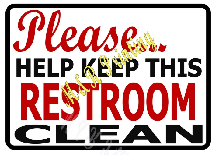 Please Help Keep Restroom Clean Signage Laminated Lazada PH