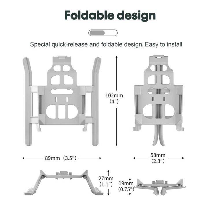 startrc-foldable-landing-gear-for-dji-mini-3-pro-drone-extended-leg-protector-gimbal-feet-gear-quick-release-landing-skid