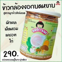 เมนูลูก8 เดือน ข้าวกล้องงอกบดหยาบ เคล เห็ดหอม ไก่ สารอาหารครบถ้วน มีฮาลาล