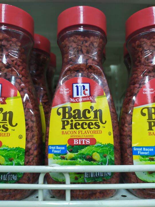 MCCormick Bacn  Pieces Bacon Flavored BITS แม๊คคอมิคแป้งถั่วเหลืองอบกรอบกลิ่นเบคอน 124g