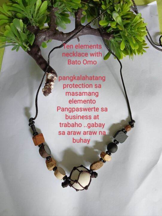 Ten elements necklace with bato Omo blessed and ritualized Lazada PH
