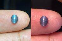 เปลี่ยนสีธรรมชาติ 0.66cts alexandrite cateseye 5.5x4.3mm