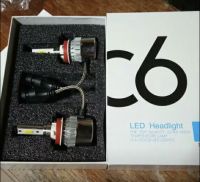 ไฟหน้ารถยนตร์ led c6 h4 แสงสีขาว