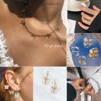 สร้อยผีเสื้อ ? สร้อยคอ ต่างหู แหวน ? สร้อยแฟชั่น สร้อยคอสายฝอ ? butterfly necklace earrings ring fashion accessories