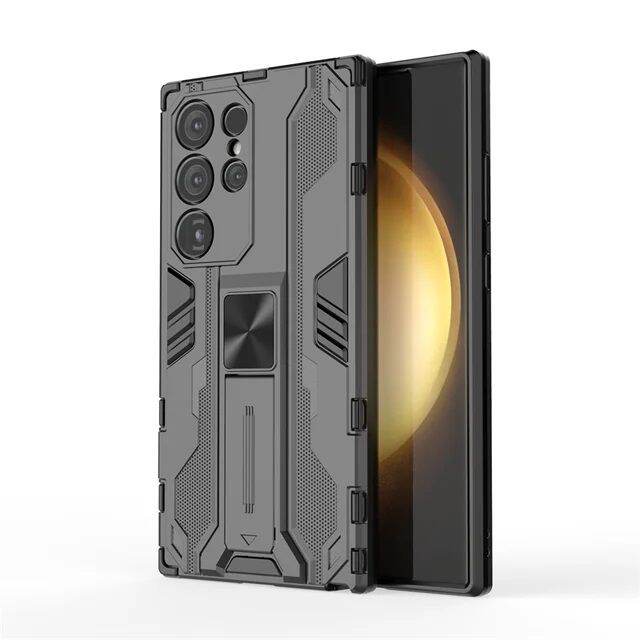 เคสสำหรับ Samsung Galaxy S24อัลตร้า S24พลัส S24 5G เกราะแม่เหล็กขาตั้ง ...