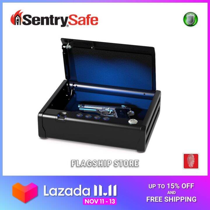 SENTRY SAFE QAP1BLX Quick Access Biometric Fingerprint Pistol Gun Safe