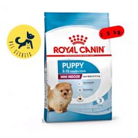 Royal Canin puppy mini indoor 1.5kg. อาหารลูกสุนัขหย่านม-10เดือน