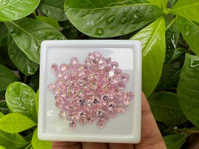 เพชรรัสเซีย  ทรงกลม 3.00 มม สีชมพู BRILLIANT PINK ROSE  พลอย เพชรรัสเซีย  ทรงกลม (100 เม็ด) CUBIC ZIRCONIA CZ ROUND SHAPE 3.00 MM (100PCS)"