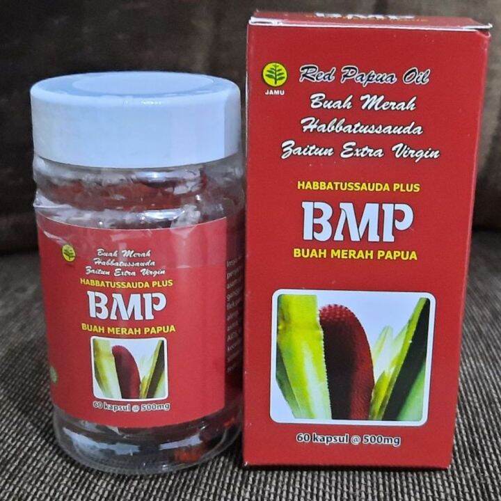 Bmp Kapsul Buah Merah Papua Plus Habbatussauda Dan Minyak Zaitun 60