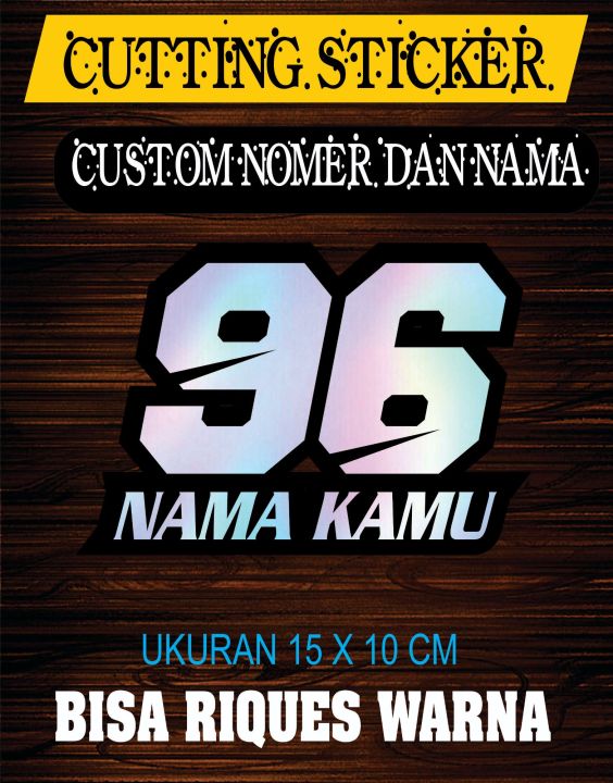 Cutting Sticker Nomor Dan Custom Nama Kamu Lazada Indonesia